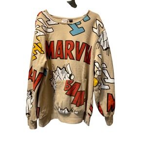 Marvel Comics Sweatshirt‎ Pullover Graphic Print Crew Neck XL